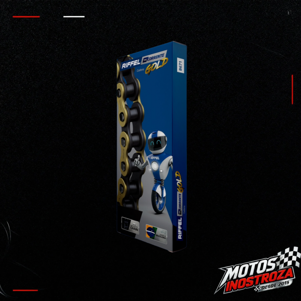Cadena transmisión dorada Riffel