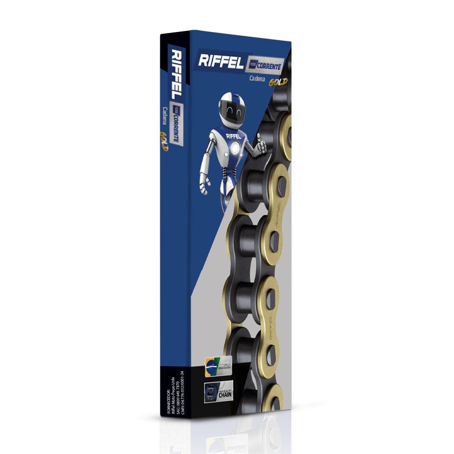 Cadena Riffel 428 dorada 140L